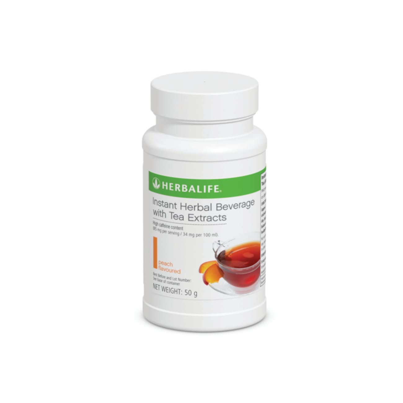 Instant herbal drink with tea extracts with peach flavor 50 g